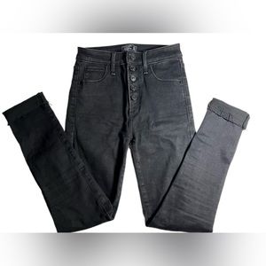 Abercrombie & Fitch Simone High Rise Super Skinny Black Ankle Jeans Size 24